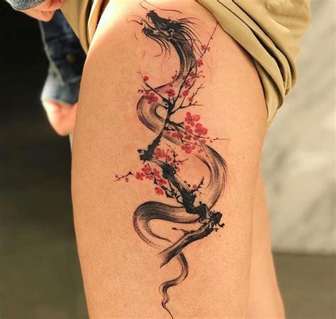 tatuaje dragon pierna|Tatuajes de dragones en la pierna